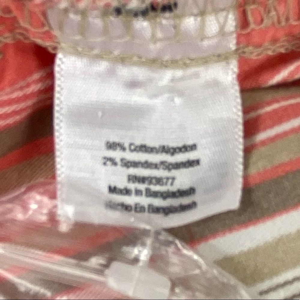 St John’s Bay plaid shorts coral tan wht 6 petite - Picture 10 of 11